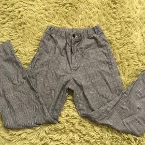 Brandy Melville Gray Plaid Tilden Pants